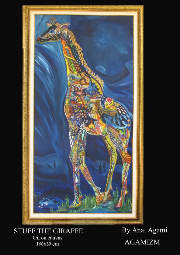 Stuff The Giraffe, Oil on Canvas , AGAMIZM, By Anat Agami